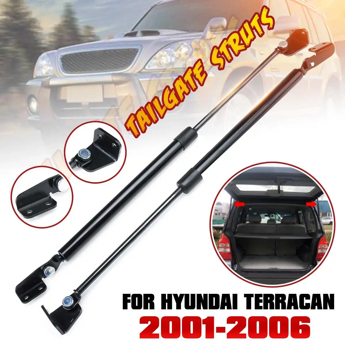 

2pcs Auto Car Rear Tailgate Boot Gas Struts Engine Cover Hood Shock Lift Supports Strut Bars For HYUNDAI Terracan 2001-2006