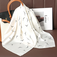 Luxury Hijab Hair Bands 2023 Square Silk Scarf for Women Neckerchief Female Satin Shawl Ribbon Headband Fashion Wraps Bandana
