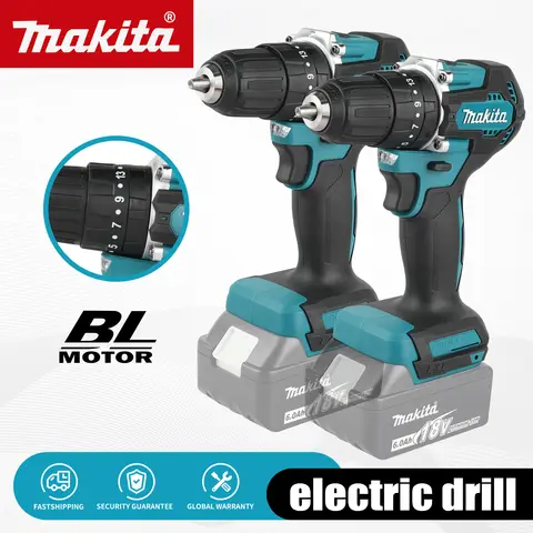 NEW 2026 Makita DDF487 18V Electric Drill,Brushless Motor,40Nm Torque,1.5-13mm Clamping,Forward/Reverse Rotation tools