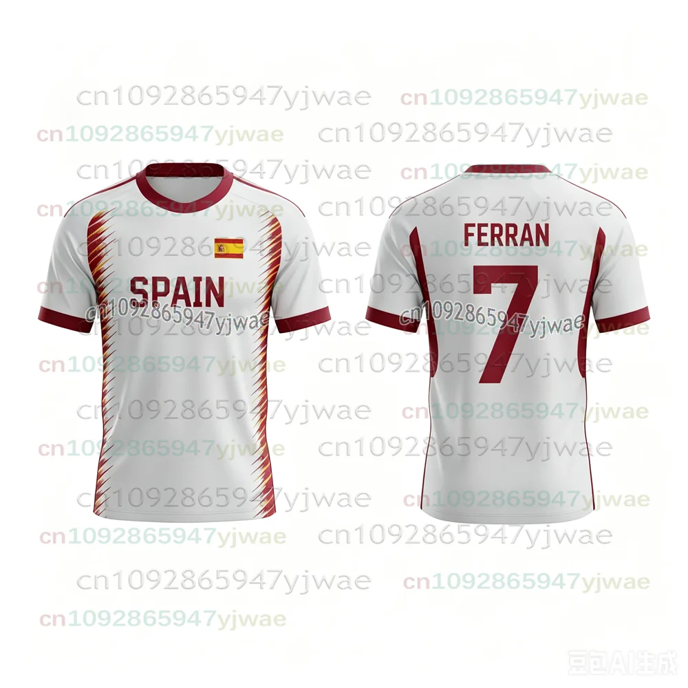 2026 Adult/Kids Soccer Jersey Spanish Special Edition Football Shirts Ferran/CUBARSÍ/TORRES #7/22 Fan Champion Commemorative Tee