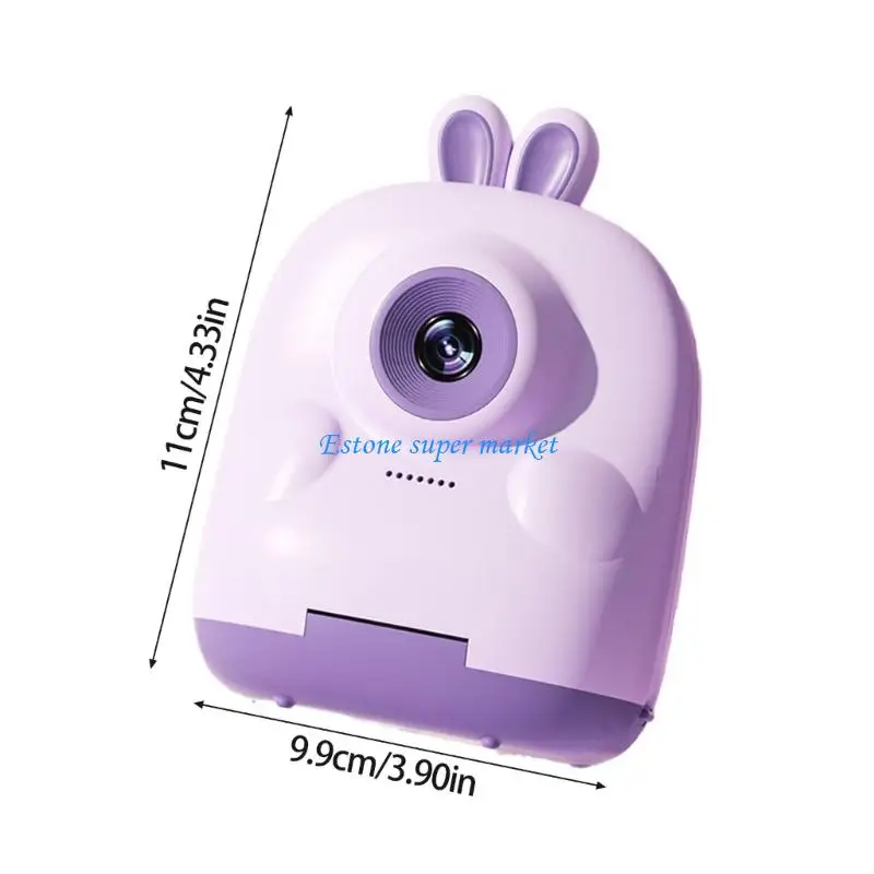 090b Câmera digital câmera instantaneamente para crianças com bateria recarregável e cartão memória 64g memória 2.4in