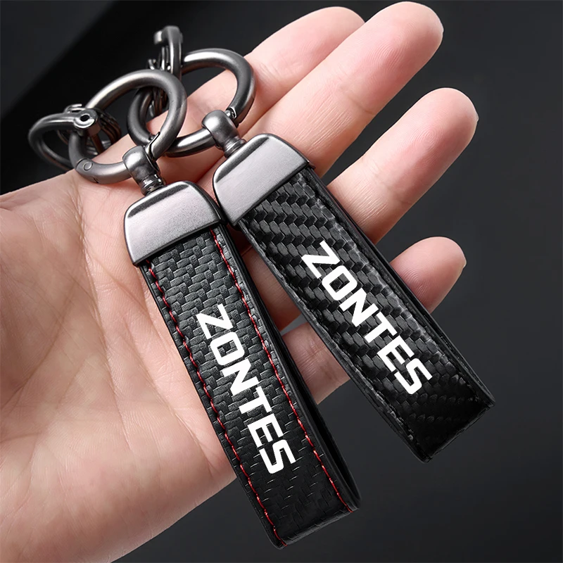 High-Grade Leather Motorcycle Keychain Holder Keyring For Zontes G1 125 ZT125 G1 ZT125U ZT 125 U ZT 310R 310X ZT310R 310M