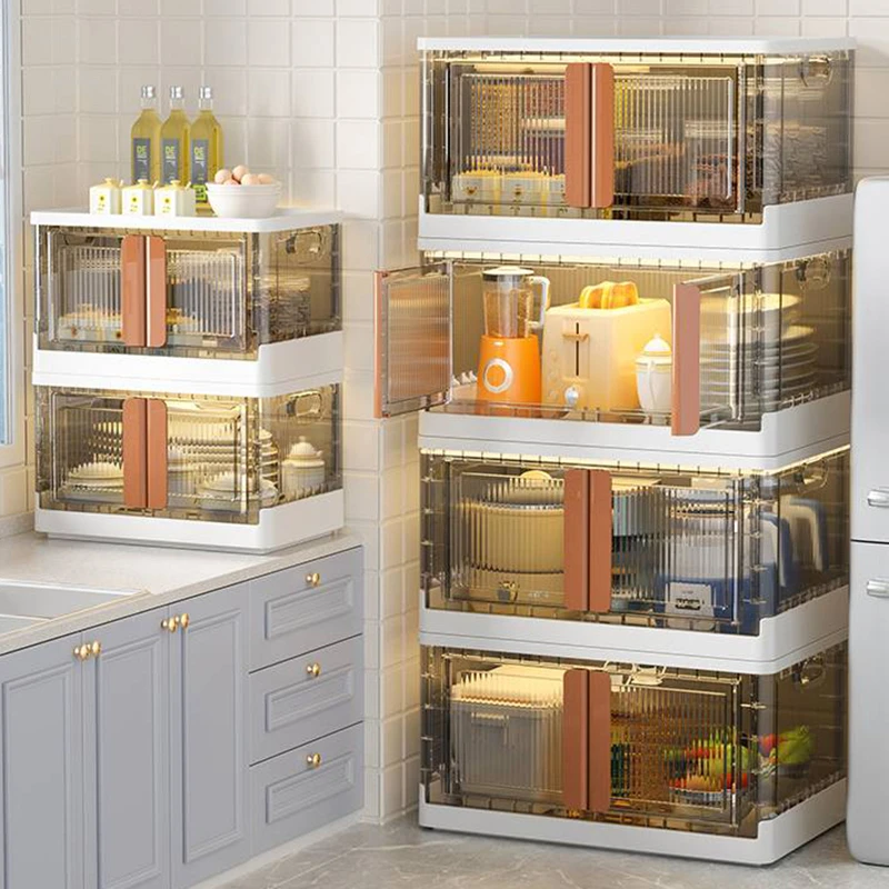 Gabinetes de cocina de plástico modernos para el hogar, sala de estar, caja de gabinete de almacenamiento de juguetes para aperitivos, gabinetes de dormitorio con tapa multicapa, muebles para el hogar