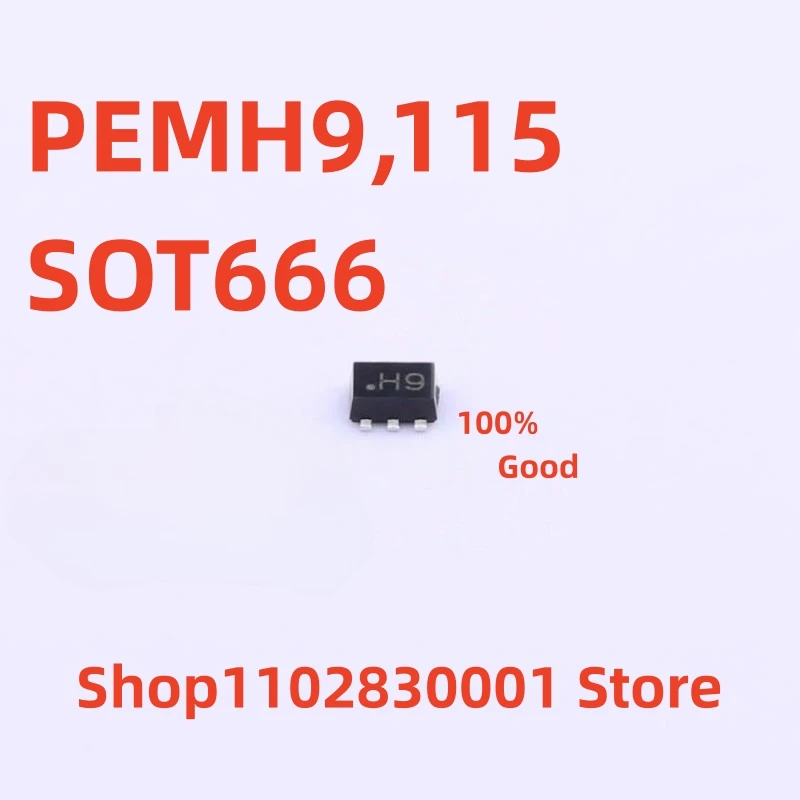 50PCS  New  PEMH9  H9  TRANS PREBIAS 2NPN 50V SOT666 Original  100% Good  In Stock