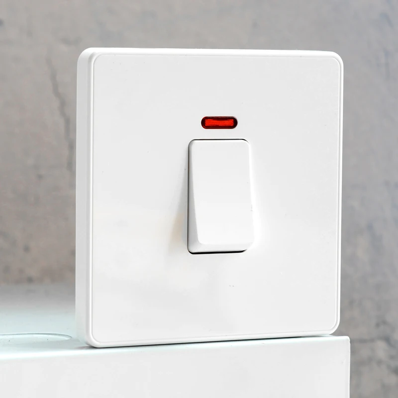 Universal Wall Light Switch And UK Wall Electrical Sockets With Standard Double Usb Socket 110-250V White Plastic Panel Outlets