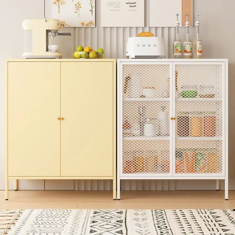 

Customizable wrought iron dining side cabinet living room wine tea steel storage locker kitchen tableware household tin