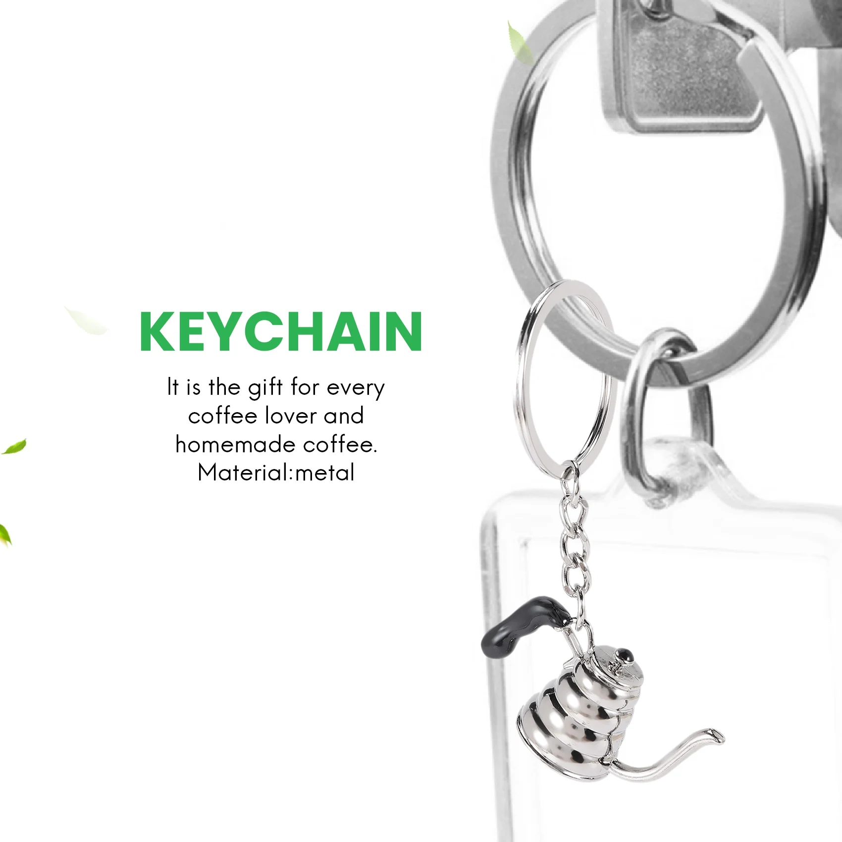Coffee Tamper Keychain 5PCS Coffee Tamper Keychain Espresso Portafilter Moka Pitcher Keyring Portable Coffee Accessories Gift