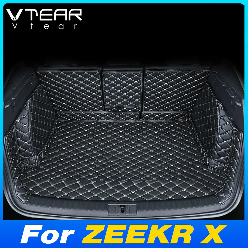 

Vtear коврик для багажника автомобиля, защитный чехол для интерьера, коврики из искусственной кожи, декоративные аксессуары для заднего багажа для ZEEKR X ME YOU 2024