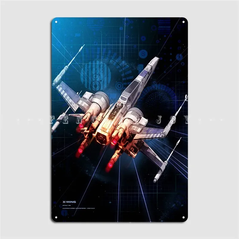 X-Wing Metal Plaque Poster Club Home Decoration Painting Décor Tin Sign Poster