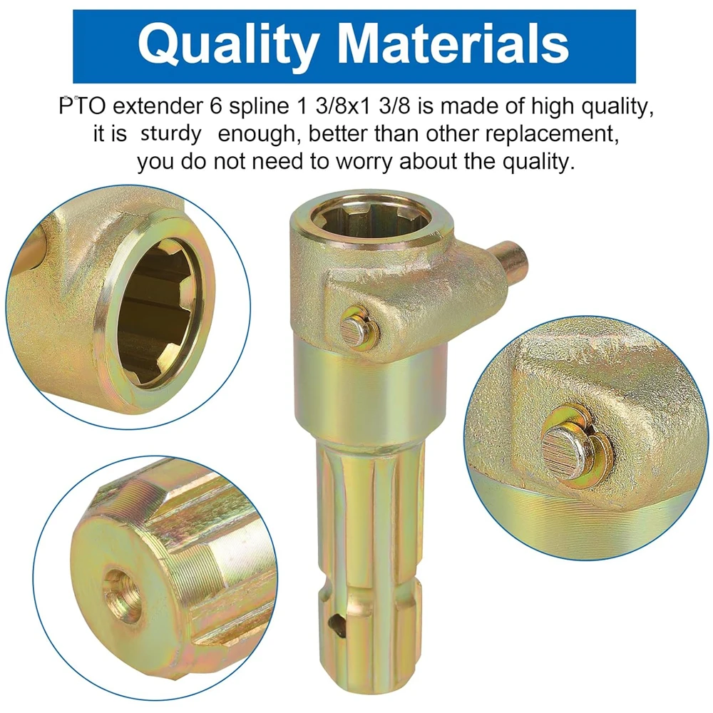 

PTO Extender 1-3/8" & 6 Spline Female 1-3/8" & 6 Spline Male 70HP New Upgraded for the PTO Shaft and the Tractor