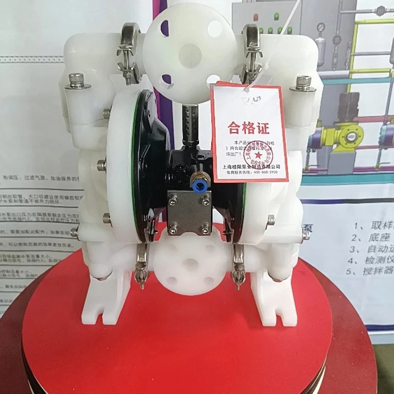 KY-25LSSJFF Plastic Pneumatic Double Diaphragm Pump-Chemical Resistant Low Pressure 1 Year Warranty Sewage Transfer