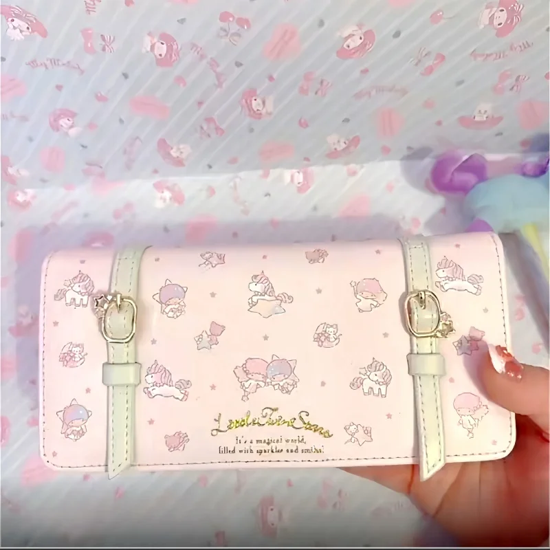 New Arrival Sanrio New Kawaii Wallet Little Twin Star My Melody Kuromi Long Fresh Fashion Wallet Handbag children Birthday Gifts