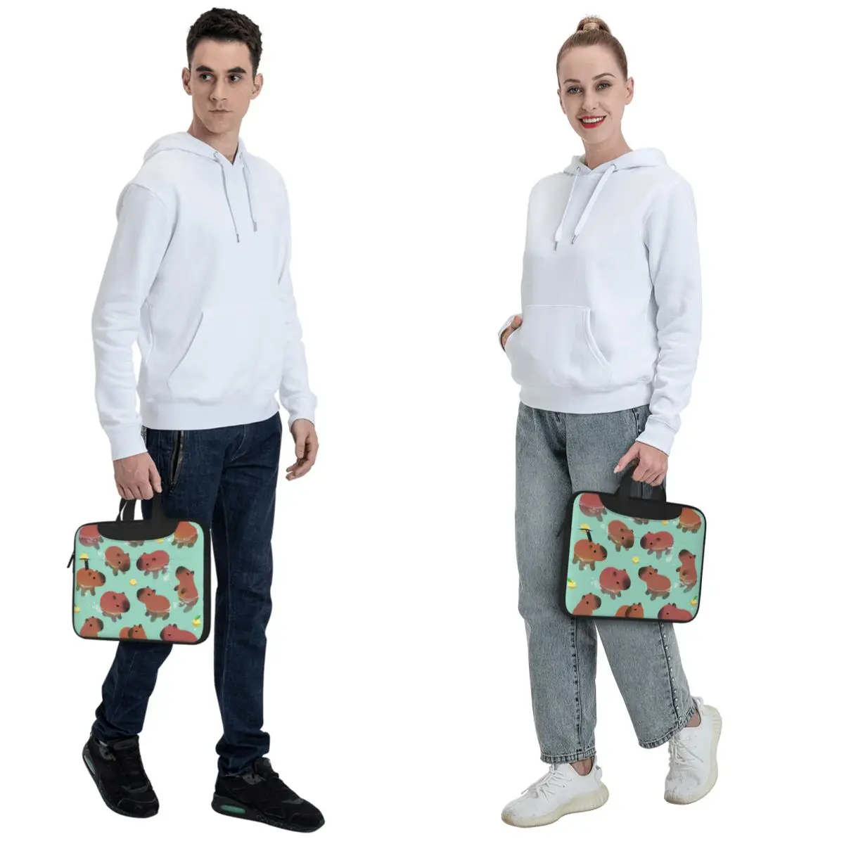 Capybara Animal Pattern Crossbody Laptop Bag Case Computer Bag 13 14 15.6 Inch Notebook Pouch for Lenovo