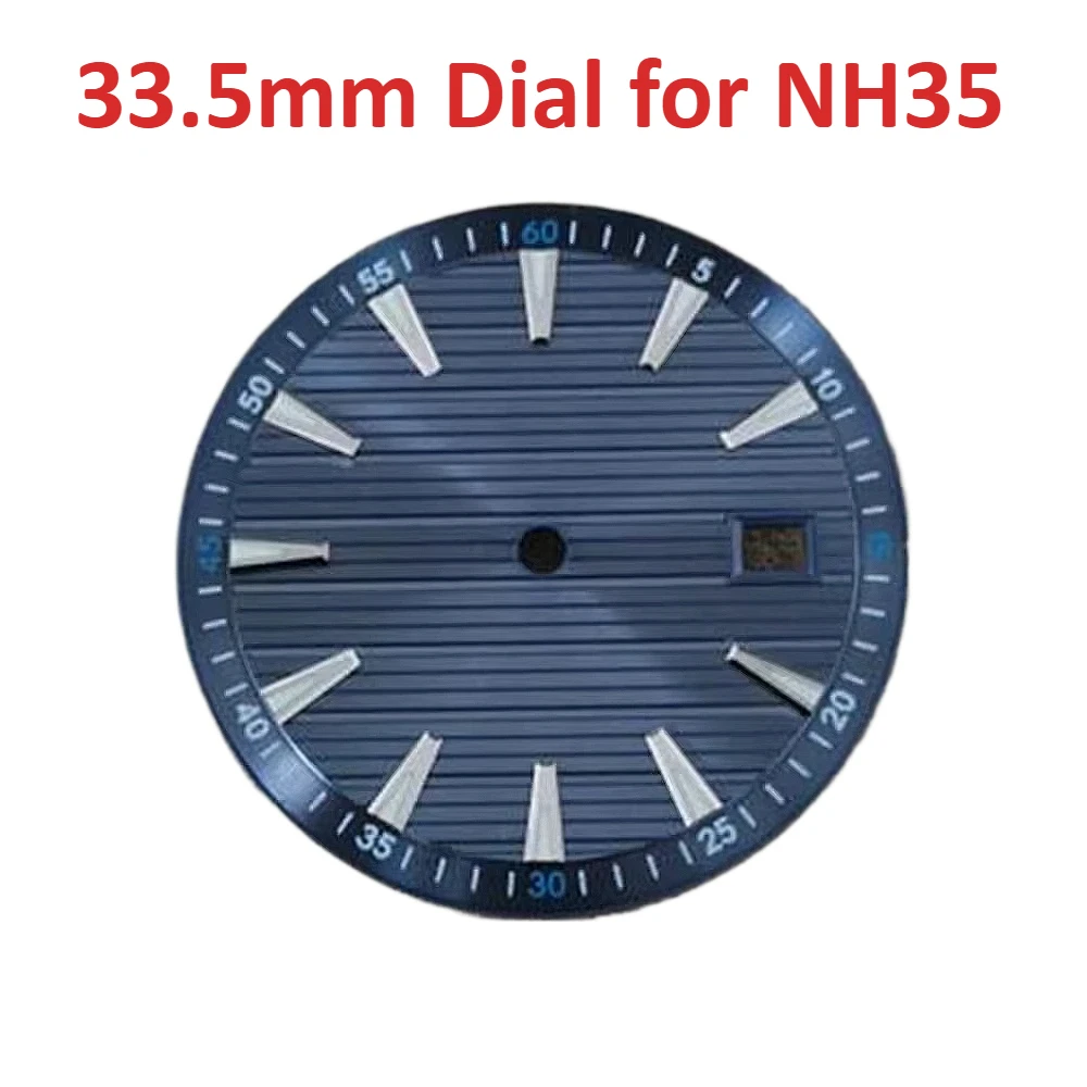 

33 5mm Dial NH35 for NH36A/4R/7S Movement with Green Luminous Replacement Watches Parts Nh35a Watch Dial 33.5mm