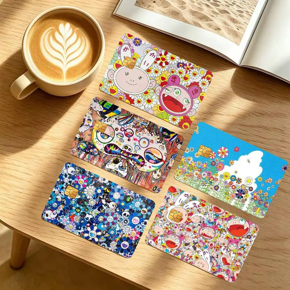 T-Takashis M-Murakamis cartoon    Anime Cartoon 1 set of 4 pcs Sticker Film Skin for Credit Card Debit Bank Bus Card