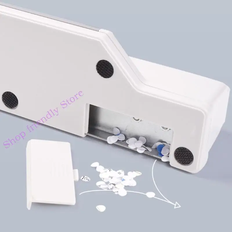

594A 30 Holes Punchersliding Paper Hole Puncher, 30 Holes Manual Paper Puncher for Loose Leaf Sheets Office Supplies
