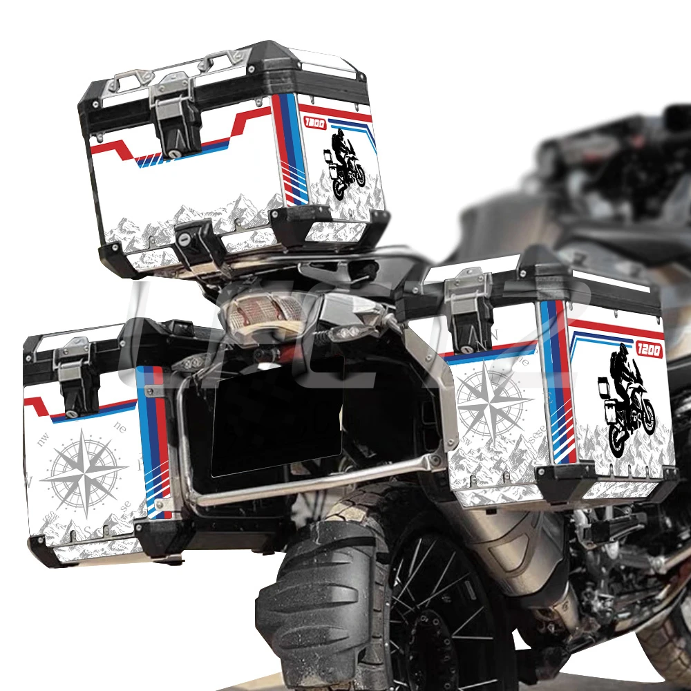 Motorcycle Aluminum Box Stickers Panniers Top Case Decals Kit for R1200GS R 1200 GS ADV 2014-2023 R1250GS R 1250 GS ADV 2019-24