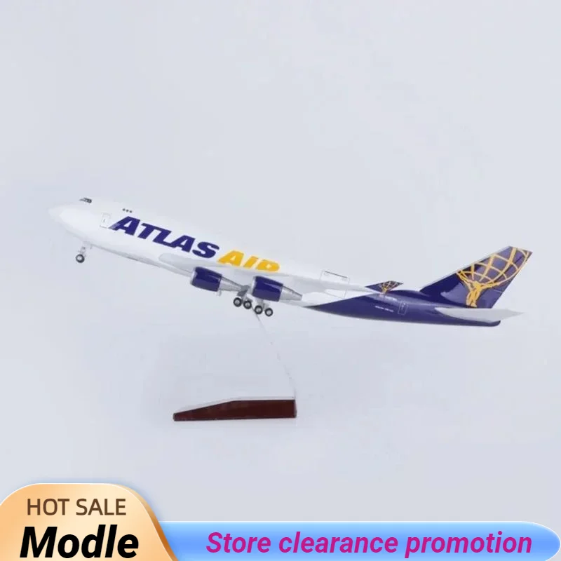 

New 47CM 1:157 Scale B747-400 B747 ATLAS AIR Airlines Resin Plastic Assembly Plane Replica Model Toy For Collection Decor