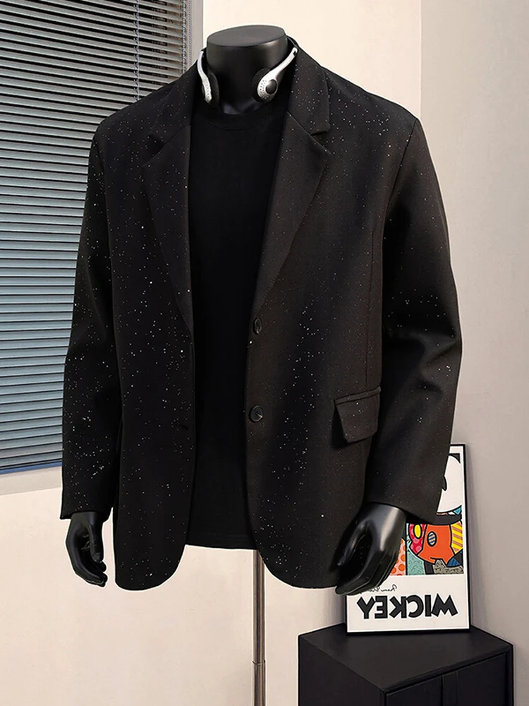 

Tianxing Design Bla Oulder Pad Костюм Jaet Мужской Весенне-Осенний Свадебный Повседневный Высококачественный Длинный Свек из полиэфирного волокна