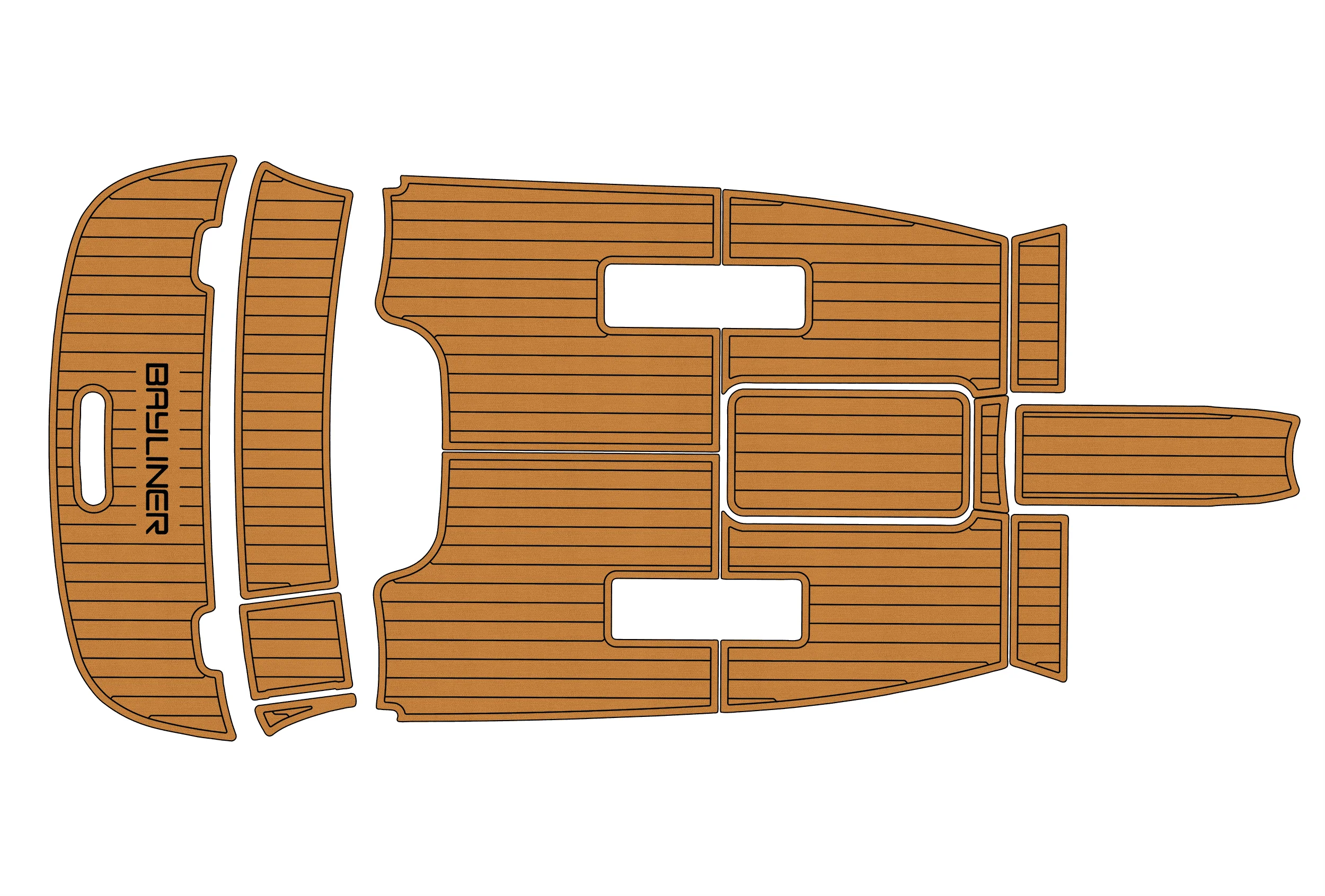 

2004-2005 Bayliner 195 BR 1/4" 6mm EVA foam Non-Slip PVC Teak Decking marine Mat seadek gatorstep carpet Marine Floor