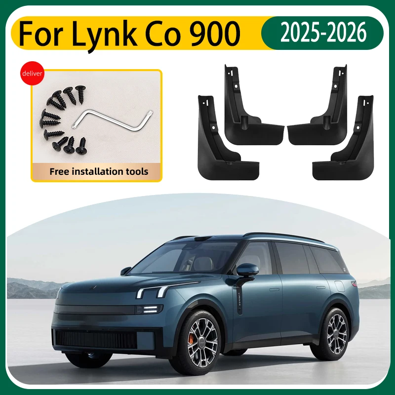 

Комплект из 4 брызговиков для Lynk & Co 900 (2025-2026), передние и задние, внешние кузовные элементы, защита от брызг