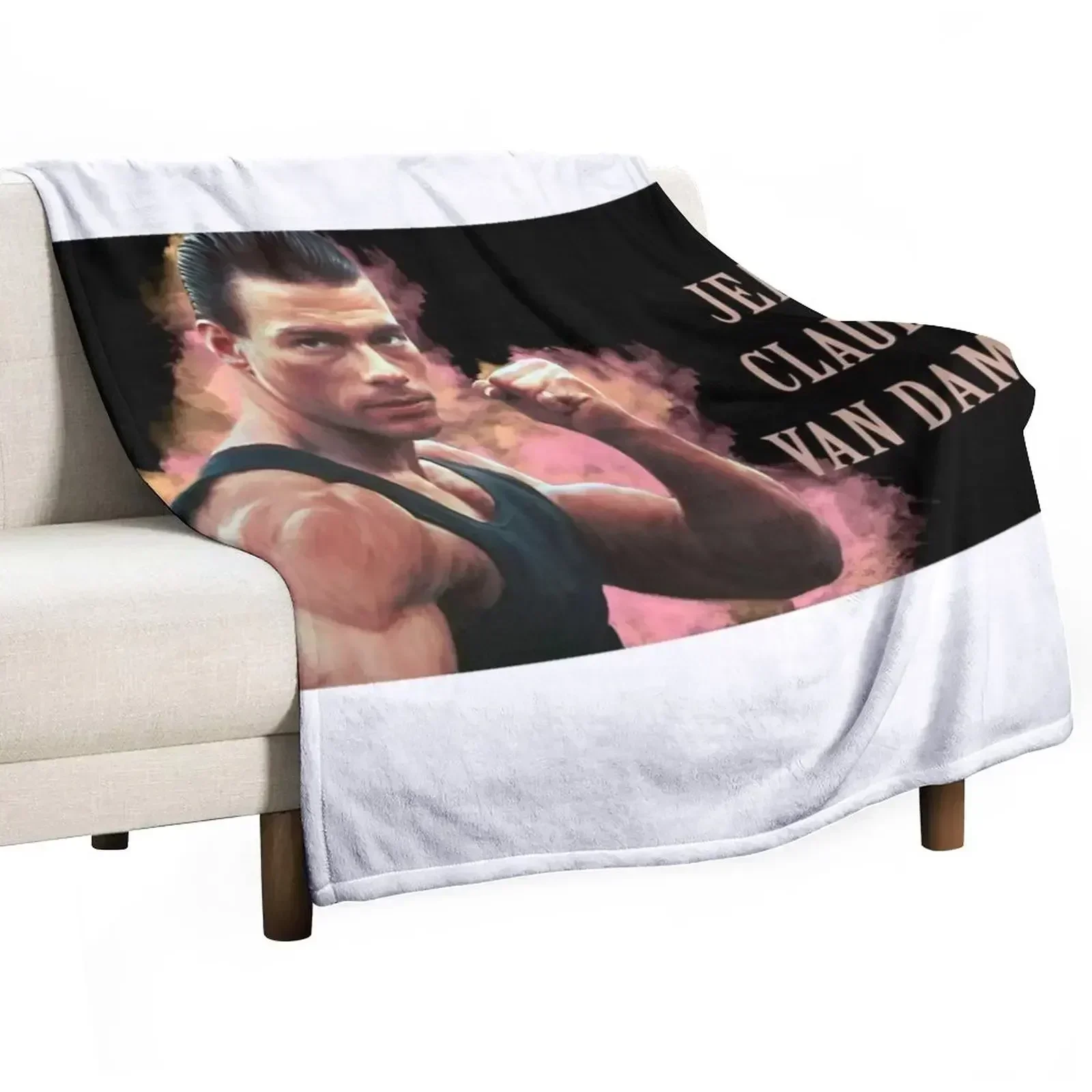 jean claude van damme Throw Blanket Stain Resistant Cozy Warm Blanket