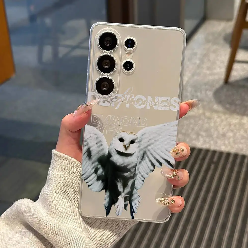 Private Music D-Deftones Logo  Phone Case For Samsung S25,S24,S21,S22,S23,S30,Ultra,S20,Plus,Fe,Note,10,9,5G Transparent Cover