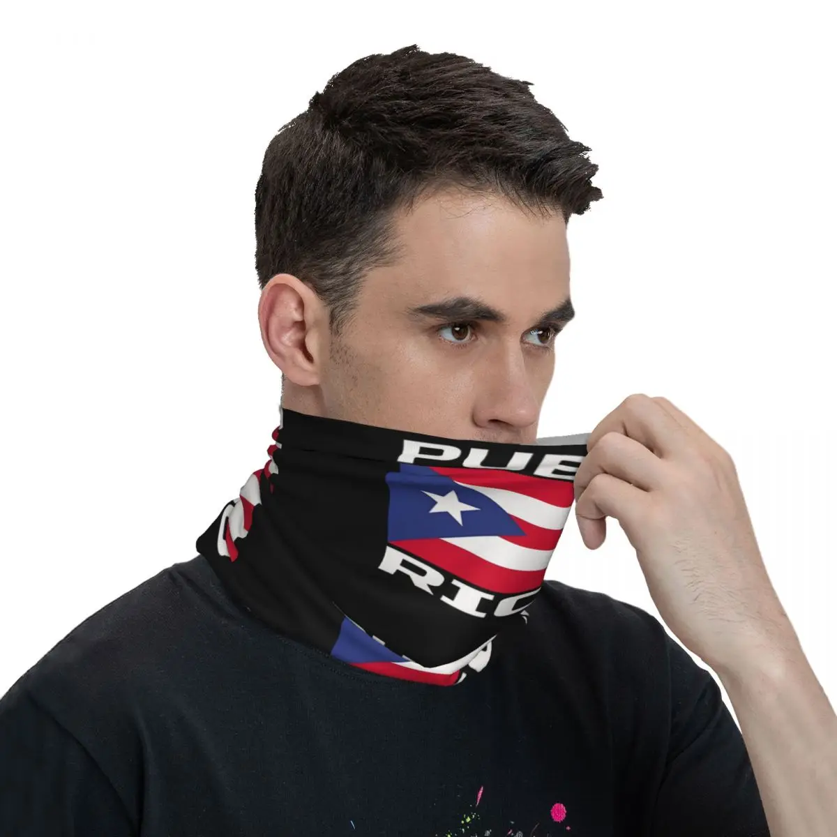 Puerto Rico Vlag Puerto Rico Coqui Love Boricuas En Kikkers Eadband Hals Fietsbuis Sjaal Bandana Gaiter Alle Seizoenen Unisex