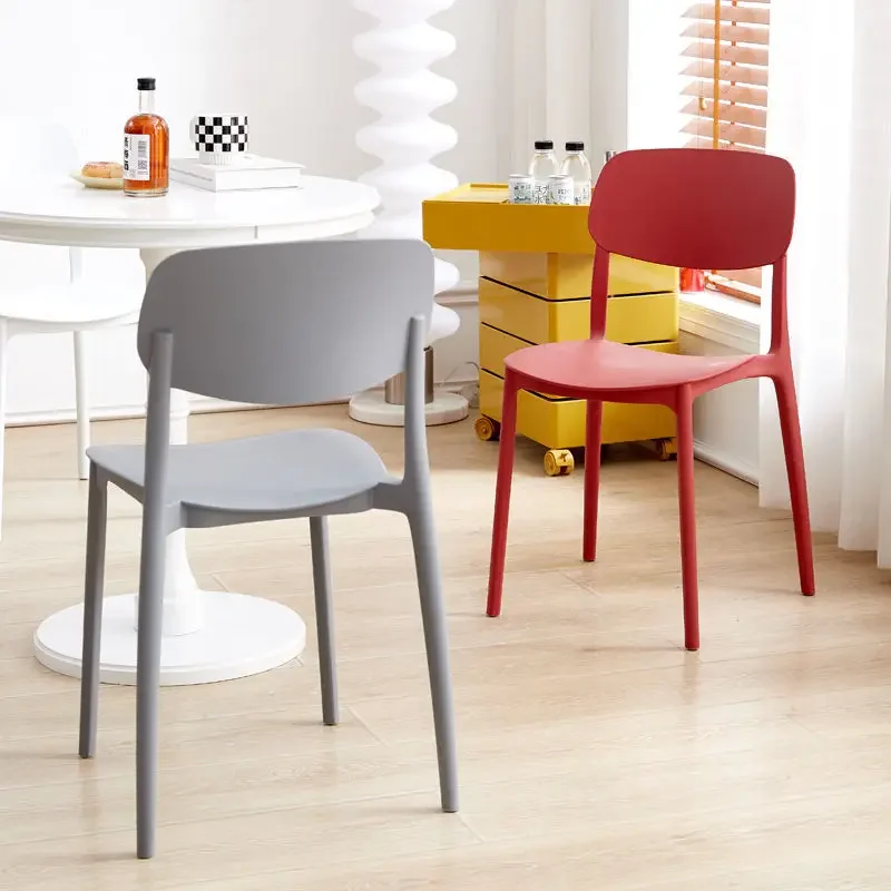 Rental House, Dormitory, Study, Chair Fashion, Simplicity, Household, Thickened, Plastic, Stool, Adult, Dining Table, Backrest