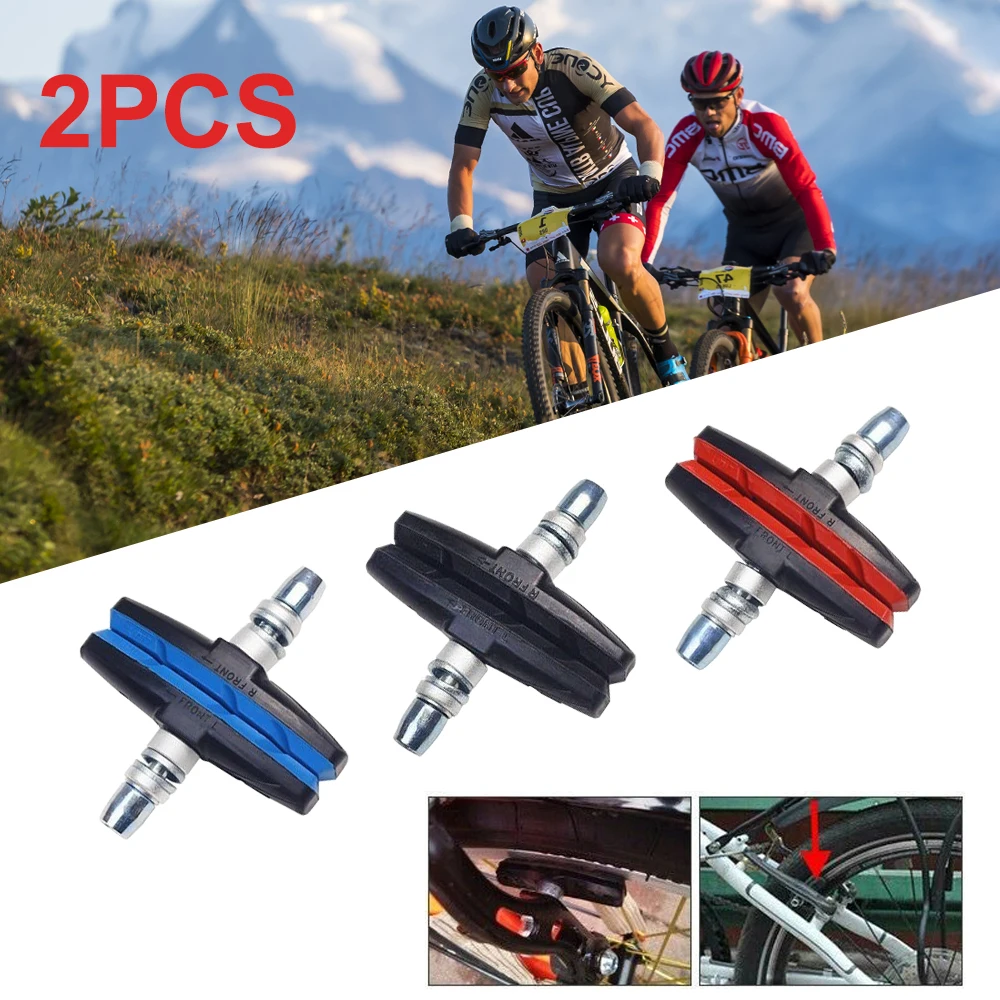 70mm Mountain Road Bike Brake Pads Set Cycling V Brake Holder Pads Shoes Blocks Rubber Pad Silent MTB Bicycle Brake Pads image 2