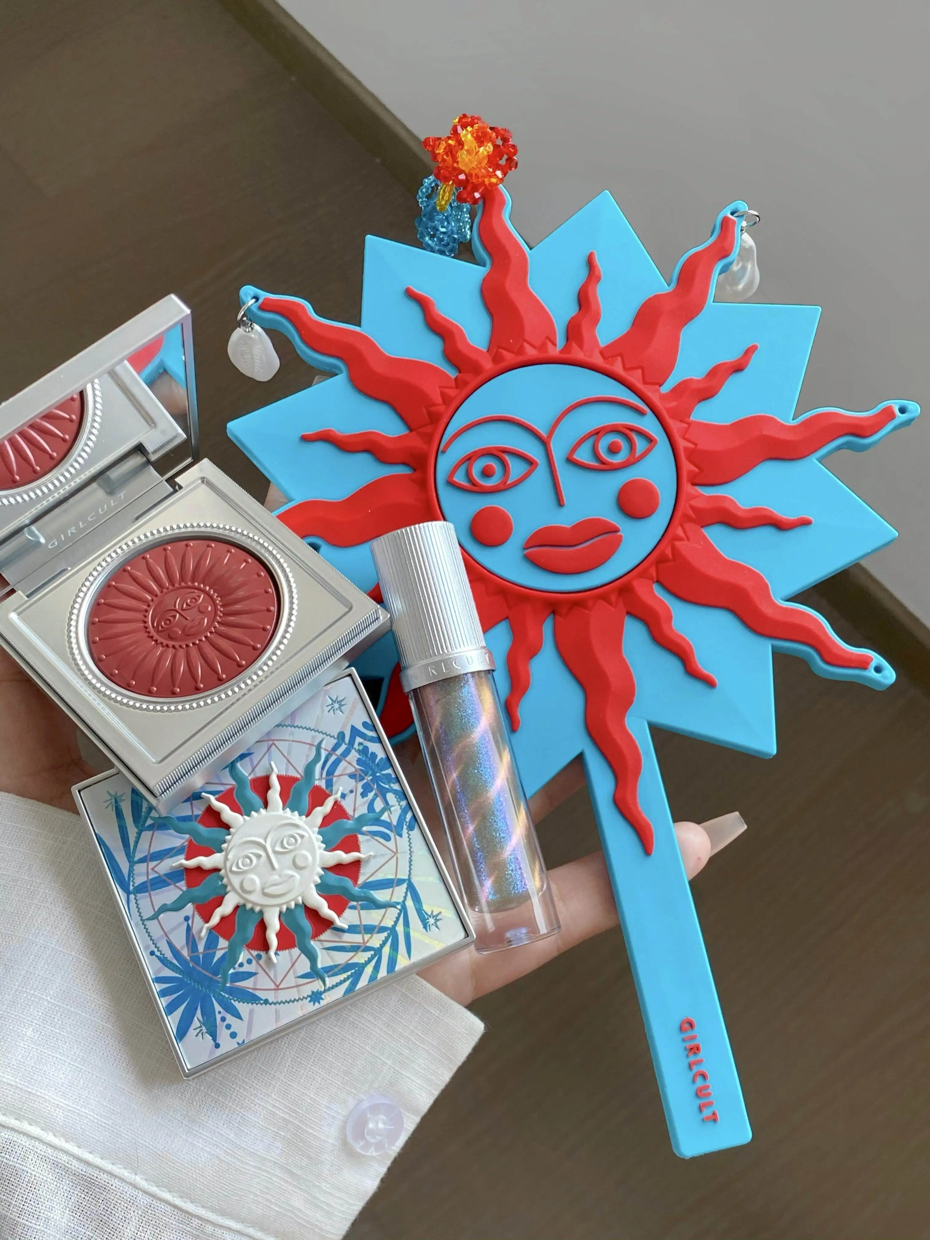 Girlcult Peachy Pavilion Mood Blush Balm Highlighter Palette Fuwa Garden Dream Four Great Inventions Face Makeup