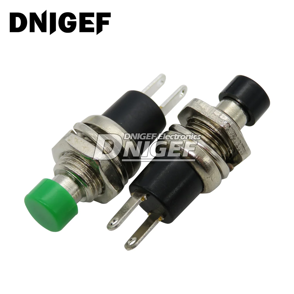 5Pcs PBS-110 7MM Momentary Push Button Switch Press The Reset Switch Momentary ON OFF Push Button Micro Switch Normally Open NO