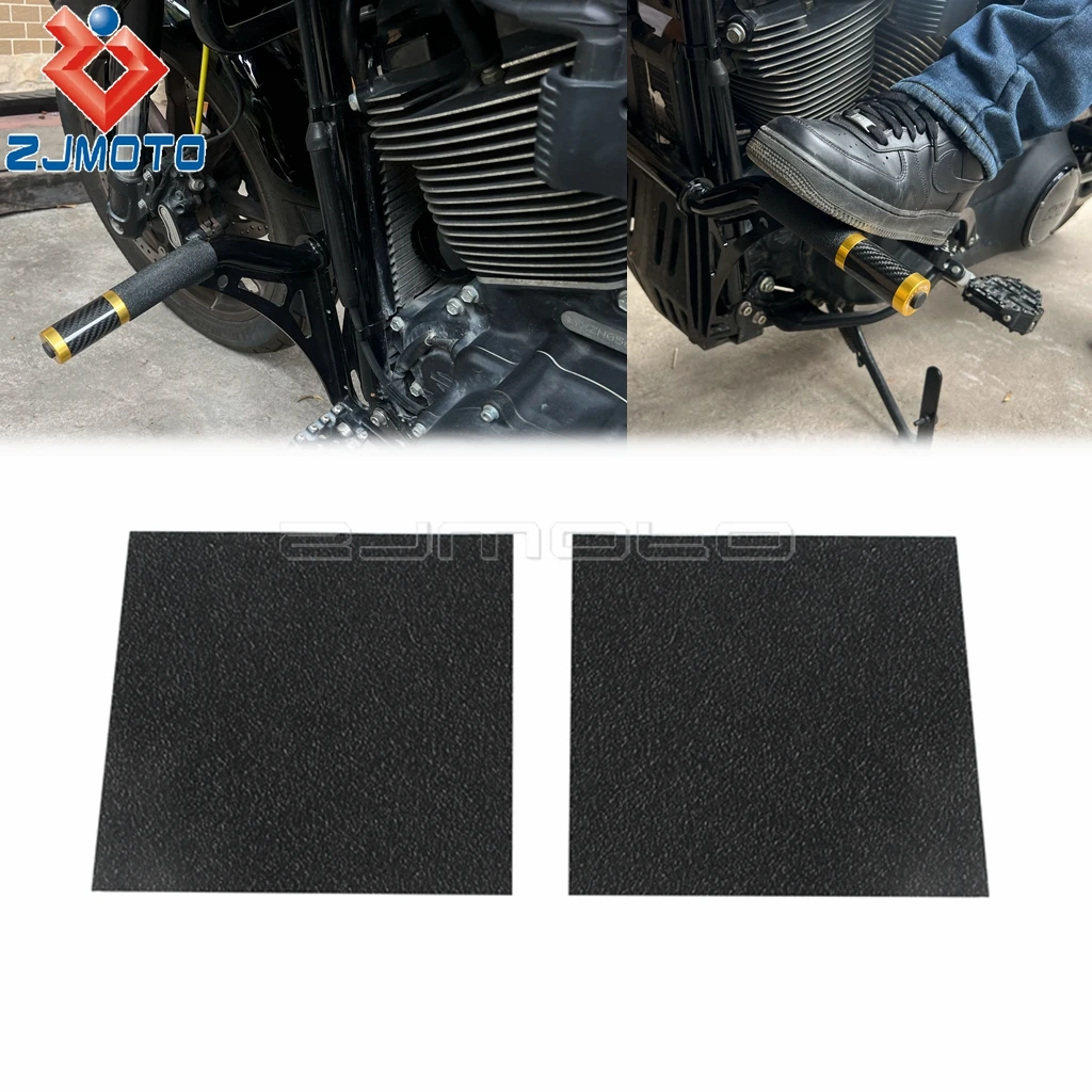 For Harley Highway Pegs Anti Slip Tape PVC Motorcycle Engine Bumper Guard Grip Strap Foot Crash Bar Slider Anti- Slip Sticker