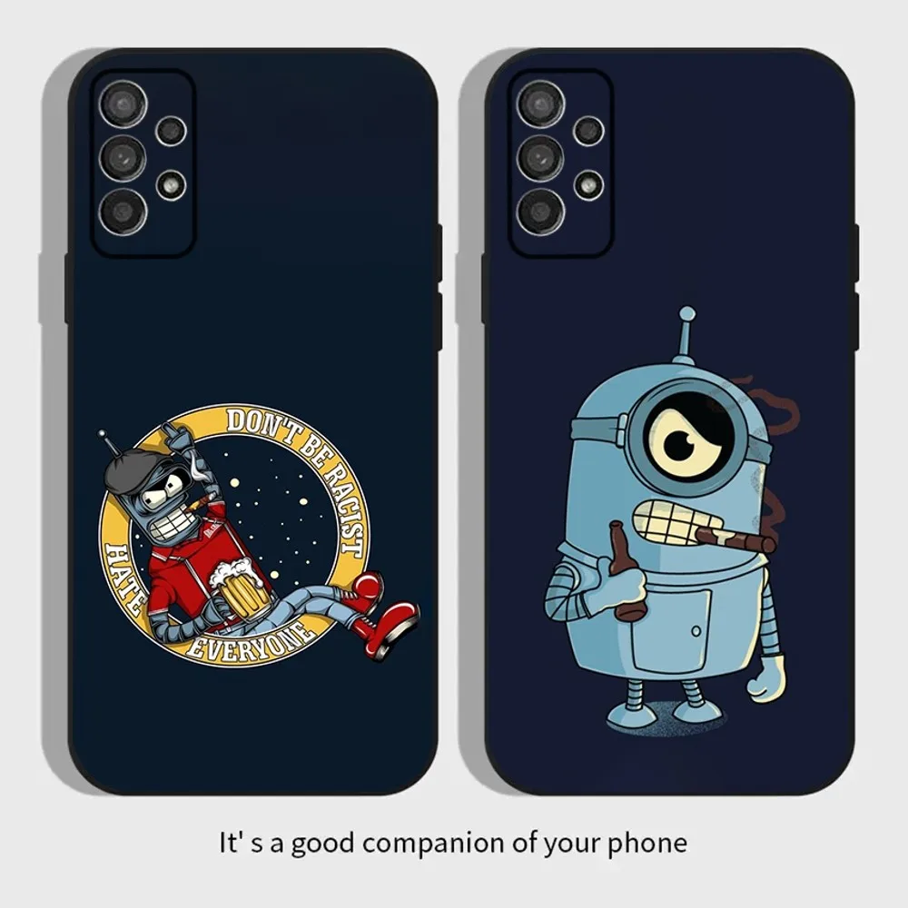 Cartoon F-Futurama Robot BenderS Phone Case For Samsung Galaxy A13,A21s,A22,A31,A32,A52,A53,A71,A80,A91 Soft Black Cover