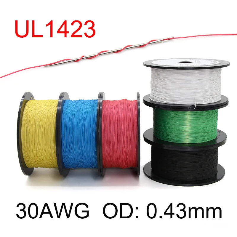 

30AWG PTFE Single Copper Wire UL1423 PVDF Insulated Silver Plated 1 Core Micro Fine High Temperature Electrical Cable
