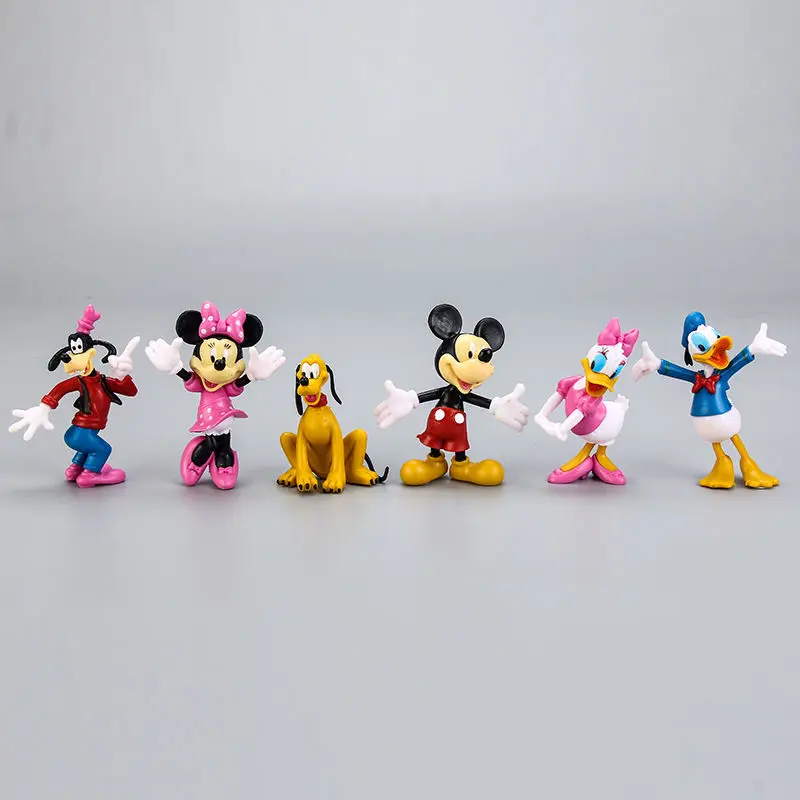 Goofy Pluto Mickey Minnie Donald duck Daisy cute cartoon doll model decorative ornaments anime figures children's plastic toys