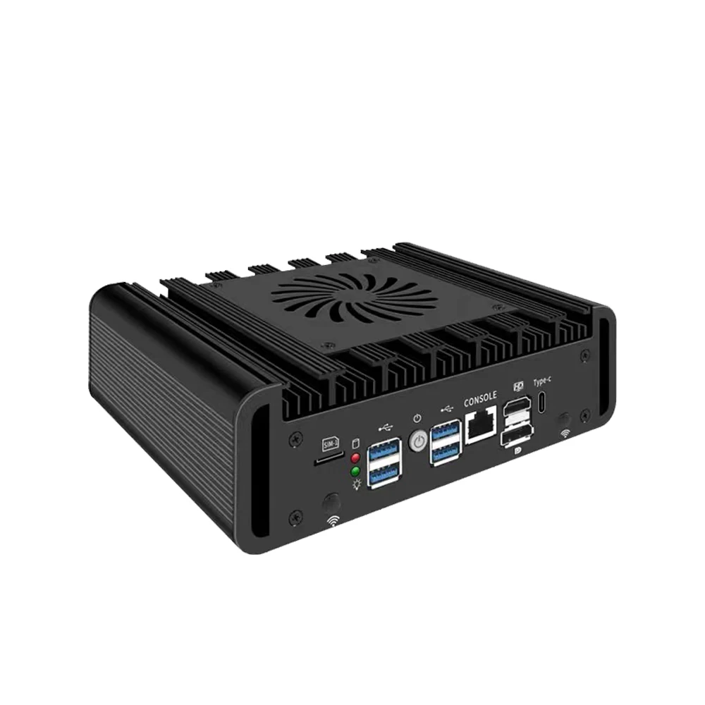 Intel Ultra7-165H Mini PC industriale 16G DDR5 512G NVME Linux Pfsense OPNsense Proxmox Mini router a 6 porte PC HD DP Doppio display