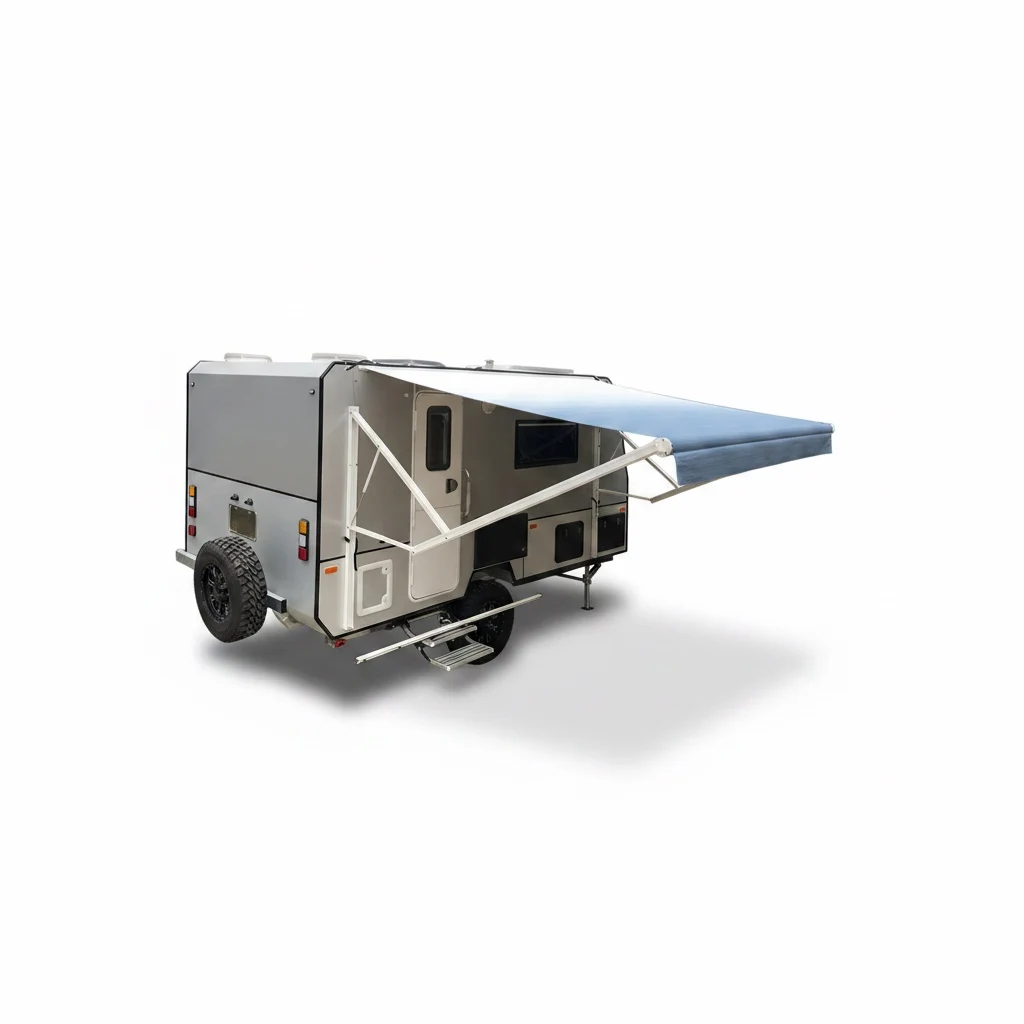 

Automatic Retractable Awning, 2.5m-6m Aluminum Vinyl Motorized RV Awning, for Caravan, Motorhome, Camper, Patio Canopy