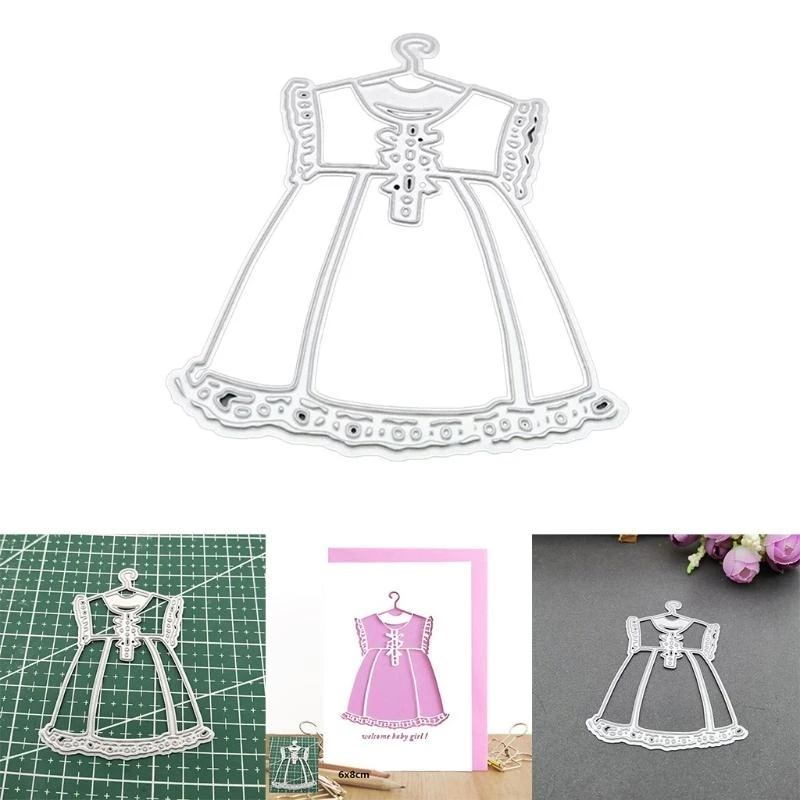

Baby Girl Dress Metal Cutting Dies Stencil Scrapbooking DIY Album Stamp Paper Card Embossing Decoration Craft high quality