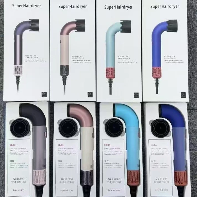 Sèche-cheveux professionnel à Tube courbé de 1.8 et 2.7M, avec Air chaud et froid, outil de coiffure léger et thermostatique pour cheveux lisses