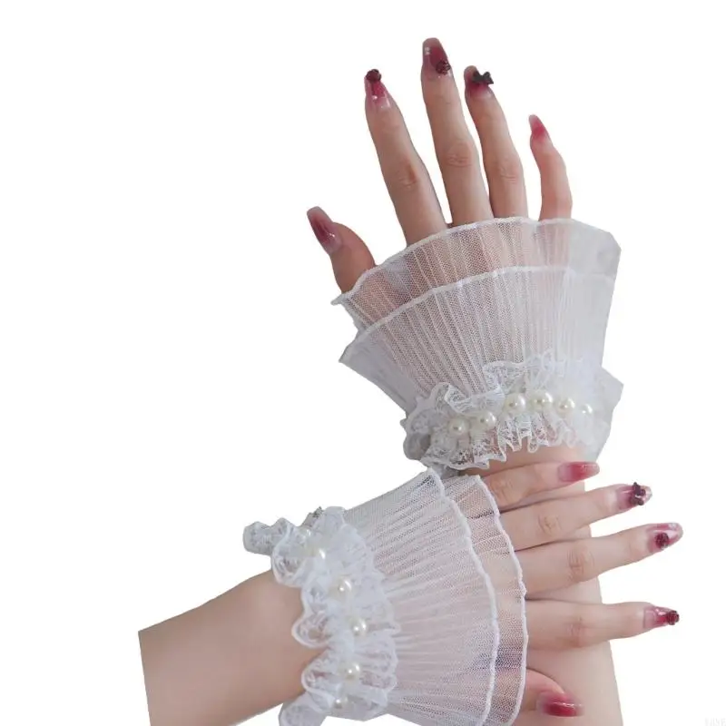Maniche a braccio pizzo elastico y3ne con perle decors professionisti artografiche accessori per artografica maniche per