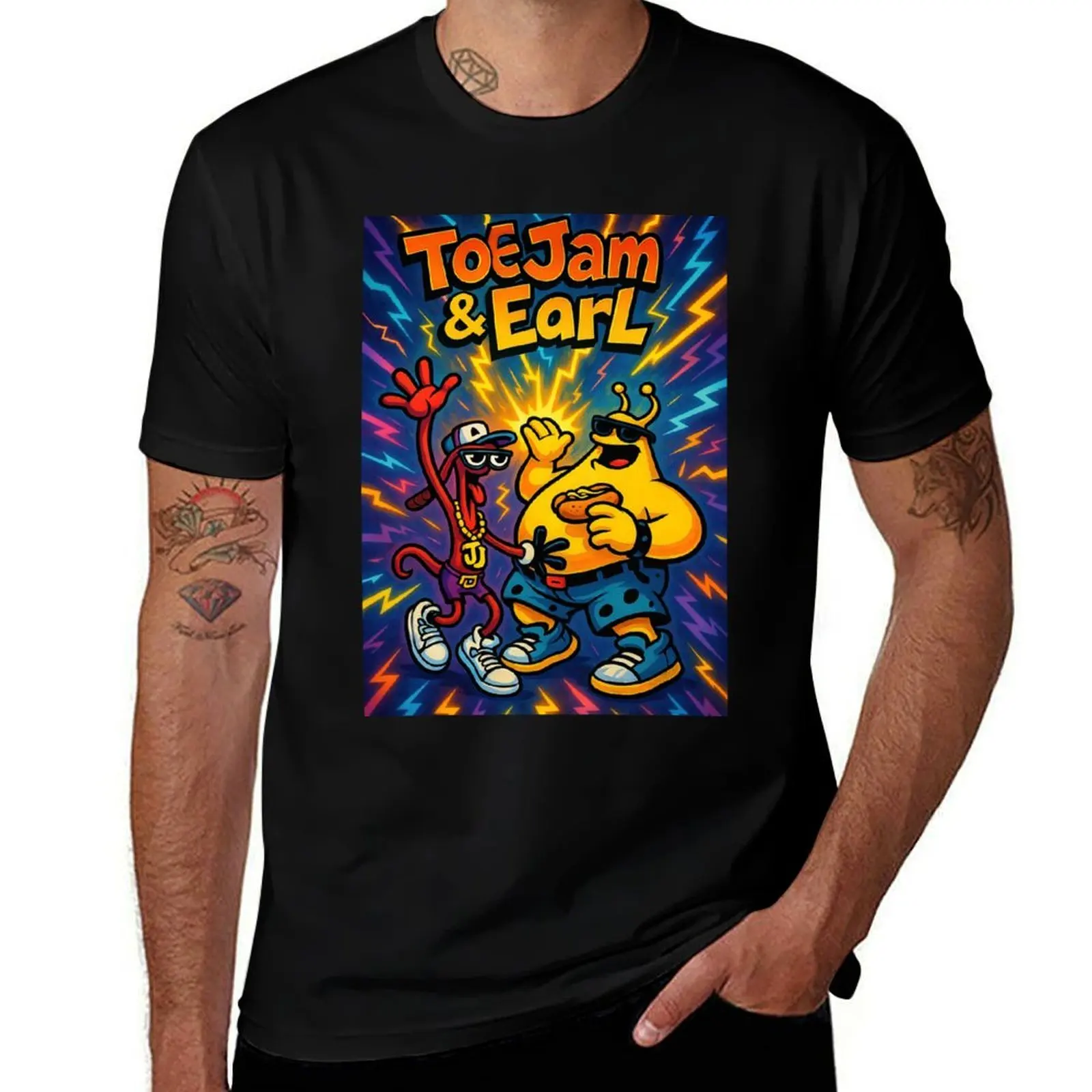 

Toejam and Earl Classic Funky Game Art T-Shirt Basic Solid Color Short Sleeve Cotton Top