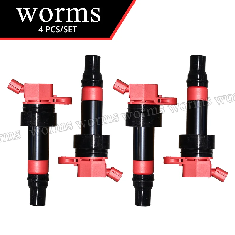 

Worms High Performance Ignition Coils Racing 4PCS Set For 2013-17 Veloster Forte Koup Forte5 Turbo 1.6L 1.6 DOHC 27301-2B110