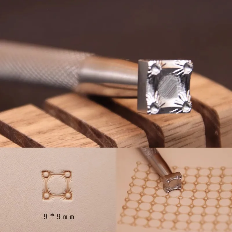 Handmade Leather Stamping and DIY Process Leather Mold E004 9x9mm 304 Stainless Steel Dome Embossed Seal