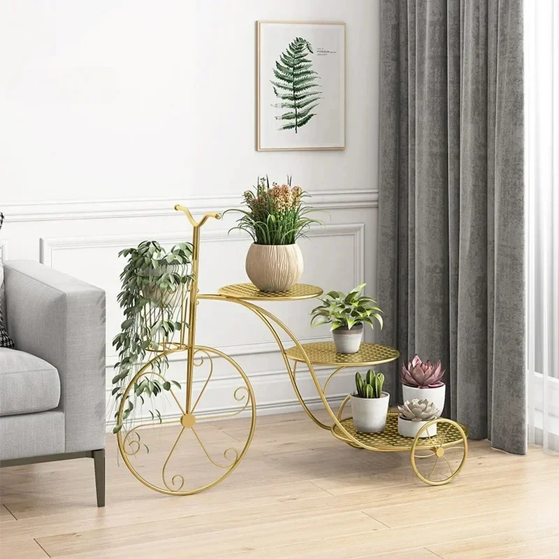 Light Luxury Living Room Floor-to-ceiling Plant Shelves Simple Indoor Balcony Plant Stands Creative Household Flower Pot Rack