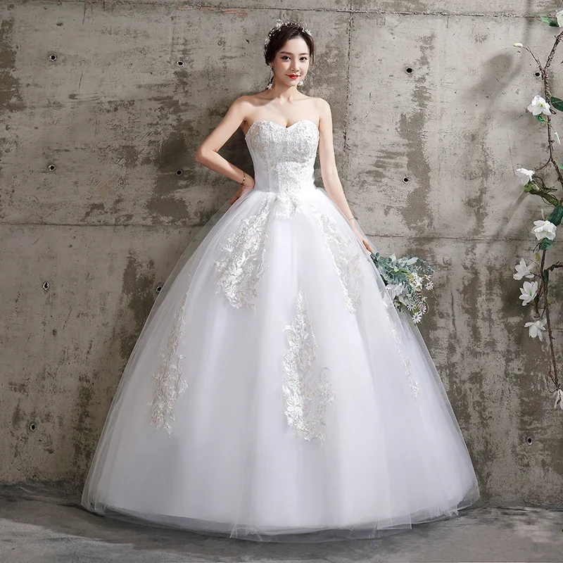 Customized Wedding Dresses for Women Bridal Dream Ball Gowns Lace Up Plus Size Wedding Dress Vestido De Novia Marriage Dress