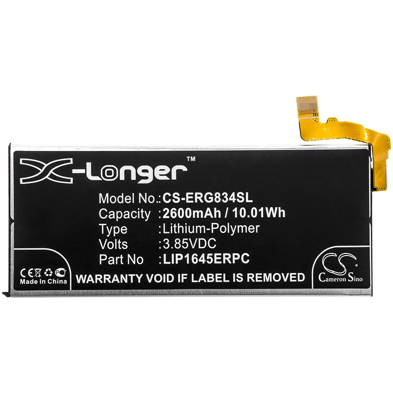 CS Replacement Battery For Sony 701SO, G8341, G8342, G8343, PF31, SO-01K, SOV36, WiMAX 2+, Xper