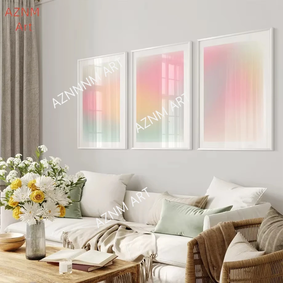 

Classic Abstract Wall Art Colour Gradient Aesthetic Wall HD Canvas Print Poster Home Living Room Bedroom Decoration