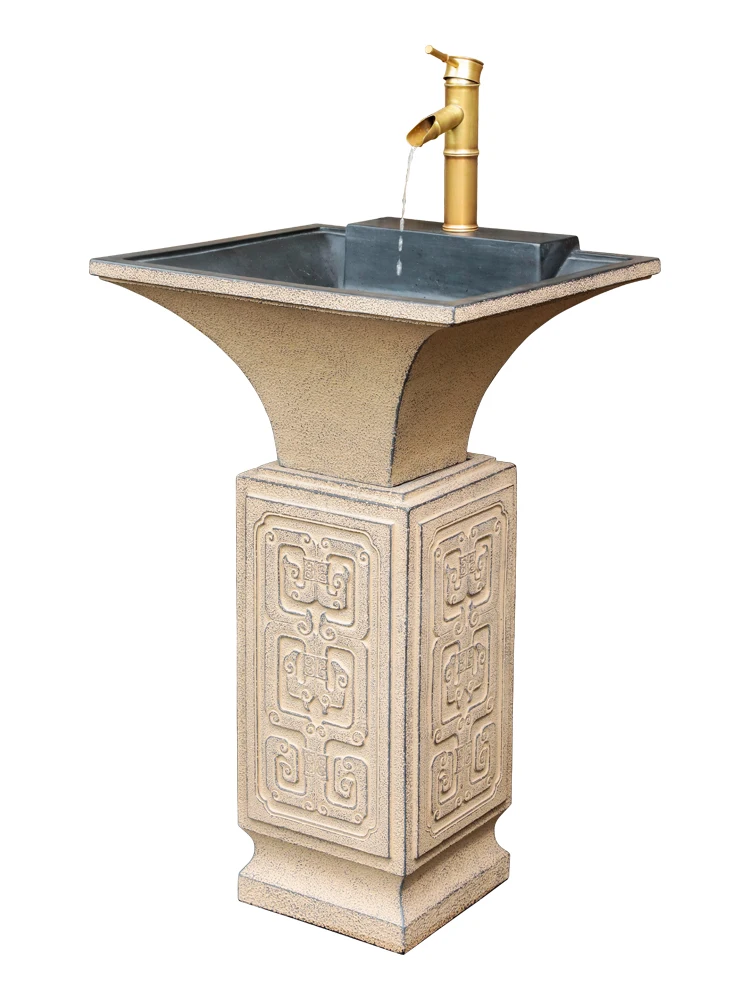 

Courtyard Outdoor Decoration Column Type Washbasin Wash Basin Pedestal Basin Wash Basin