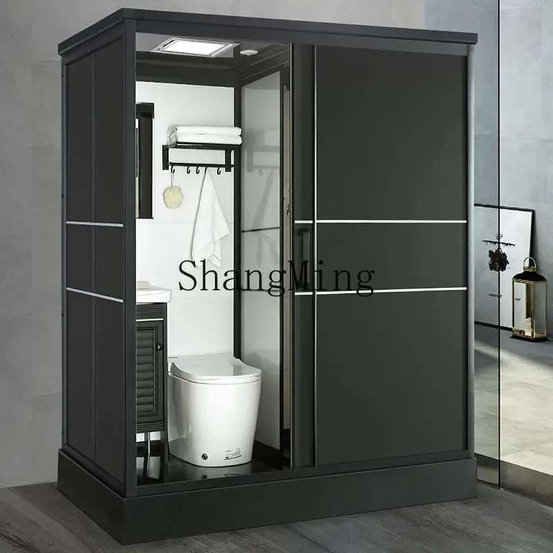 

CL Integrated Shower Room Household Black Integrated Toilet Integrated Shower Room Indoor Bathroom Toilet Room